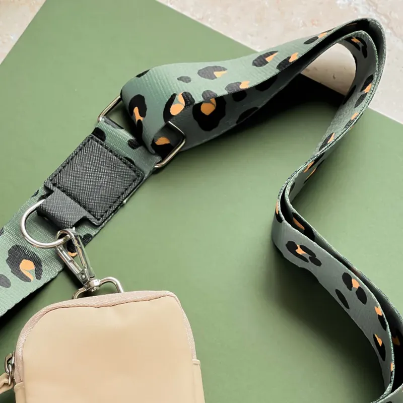 Cocopup London Bag Strap - Khaki Leopard